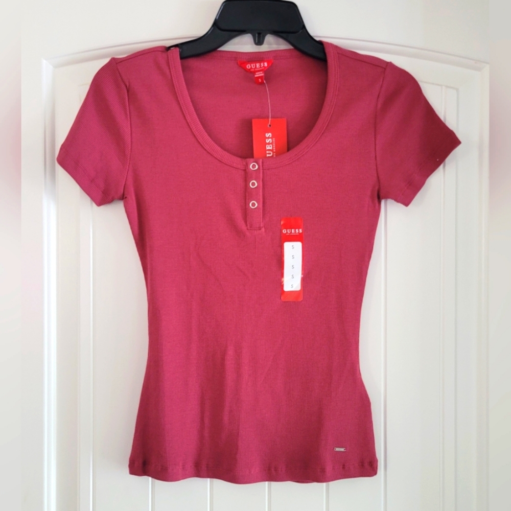 2 GUESS Women's Pink Top